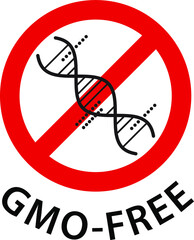 Food additive label: GMO free (genetically modified organism).