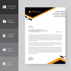 Modern corporate professional letterhead template design