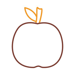 Apple fruit line style icon vector design