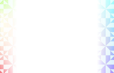 背景素材：淡い虹色グラデーションと和柄パターンのイラスト