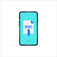 mobile document icon vector sign symbol