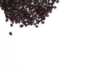 coffee beans on white background