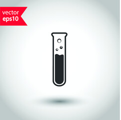 Chemical flasks icon. Toxic laboratory flask icon. Studio background. EPS 10 vector flat sign design. Flask symbol pictogram