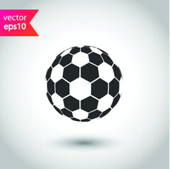 Obraz premium Soccer ball icon. Football game ball vector flat sign design. EPS 10 flat symbol pictogram