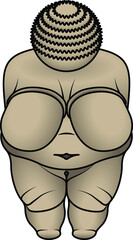 Ancient paleolithic stone figurine - fertility mother. © Zern Liew