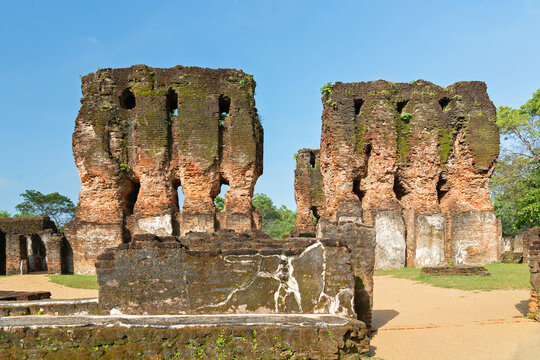 Ruins of the Palace of King Parakramabahu at Polonnaruwa, Sri Lanka