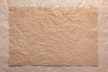 Fototapeta na wymiar crumpled brown paper