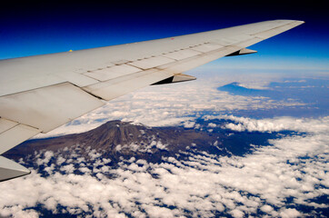 Fototapeta na wymiar Kilimanjaro mount: aerial view