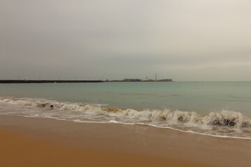 Cadiz sea beach landscape, Spain