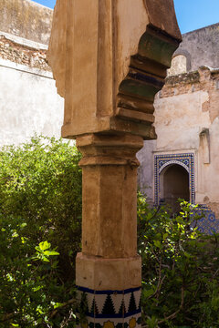Column in the yard of a ruin, Dar Caid Hadji