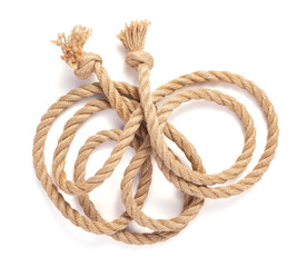 ship rope on white background
