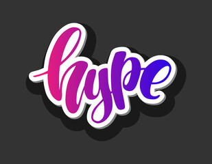 Hype vector lettering