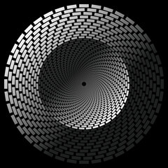 Dotted Halftone Vector Spiral Color Pattern or Texture