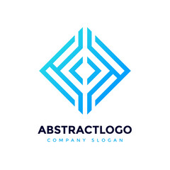 abstract technology branding logo design