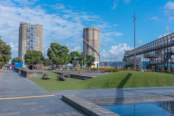 Silo park at the port of Auckland. New Zealand © dudlajzov