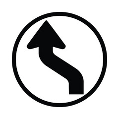 double curve signal, double curve to left, double curve to right