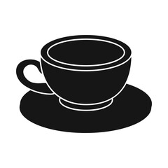 Isolated object of coffee and cup sign. Graphic of coffee and hot stock symbol for web.