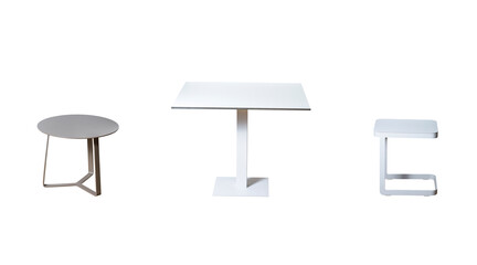 Small table set isolated on white background