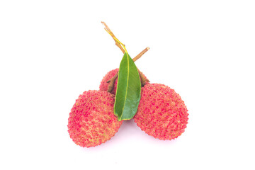 Thai lychee fruit is sweet and delicious isolated on whtie background
