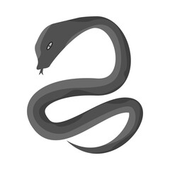 Vector design of python and serpent sign. Collection of python and jungle stock vector illustration.