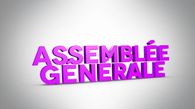 assembl&eacute;e g&eacute;n&eacute;rale 3D violet