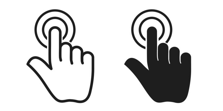 Hand Touch icon vector. Touch icon vector