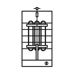 Isolated object of shawarma and machine symbol. Web element of shawarma and kitchenware stock vector illustration.