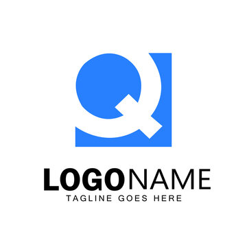 Q letter logo design & illustration vector art for print 
