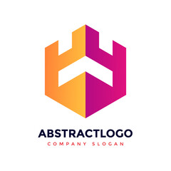 logo design vector for Technology Company. Modern Monogram concept for digital technology industry. 