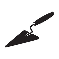 Trowel vector icon.Black vector icon isolated on white background trowel.