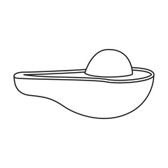 Avocado vector icon.Line vector icon isolated on white background avocado.