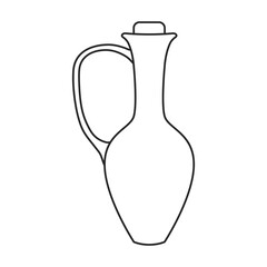 Bottle sunflower oil vector icon.Line vector icon isolated on white background bottle sunflower oil.