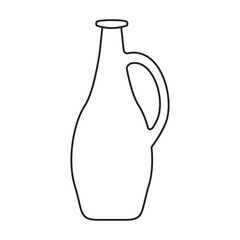 Bottle sunflower oil vector icon.Line vector icon isolated on white background bottle sunflower oil.