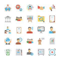
Flat Icon Set of Human Resource
