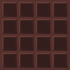 Milk Chocolate bar. Food Design Elements. Flat Vector illustration.