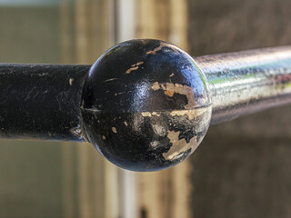 Metal ball, sewer safety frame