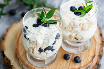 Light summer dessert made from whipped cream, meringues and fresh berries. Eaton mass