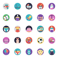 
A Vector Icons Pack Of Baby and Kids 

