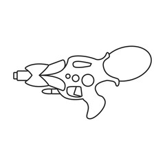 Water gun vector icon.Line vector icon isolated on white background water gun.