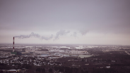 panorama of clouds over the city Tallinn