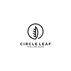 Circle Tree Home Leaf Logo Design