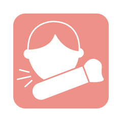 man coughing in elbow line style