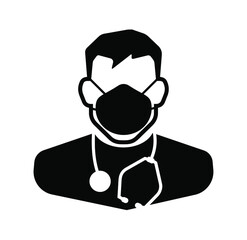 doctor icon on white background