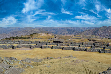 Fototapeta na wymiar Saqsaywaman Inca ruins in Cusco, Peru