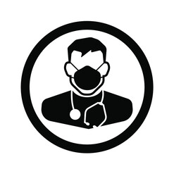 doctor icon on white background