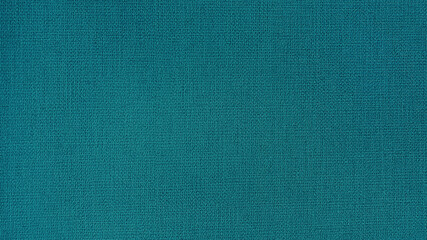 flat plain green turquoise linen fabric texture. abstract fabric background.