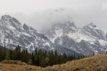 Scenic Landscape in the Tetons in Autumn