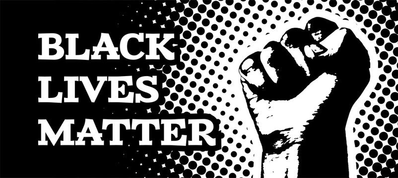 Black Lives Matter. Illustration With Hand