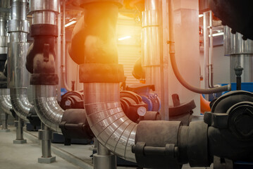 Cooling tower air conditioner is water cooling tower air chiller HVAC of large industrial building...