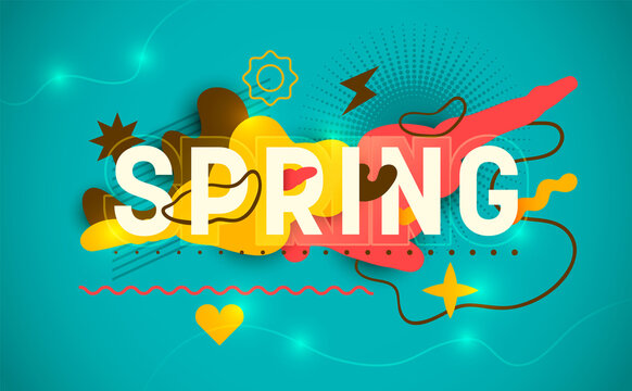 Abstract spring background design in color. Vector illustration.